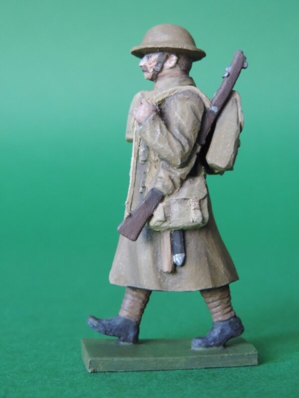 54mm Metal Cast Toy Soldier. World War 1 Trench Coat