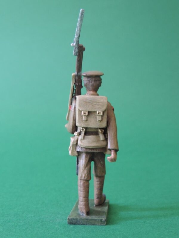 54mm Metal Cast Toy Soldier. World War 1 Marching Peak Cap Shouldered Rifle