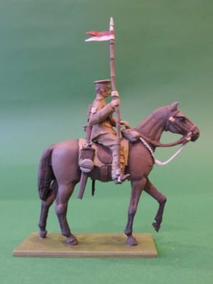 54mm Metal Cast Toy Soldier. Mounted World War 1 Lancer