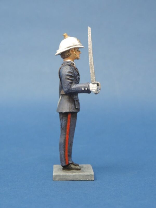 54mm Metal Cast Toy Soldier. Royal Marine Officer Standing