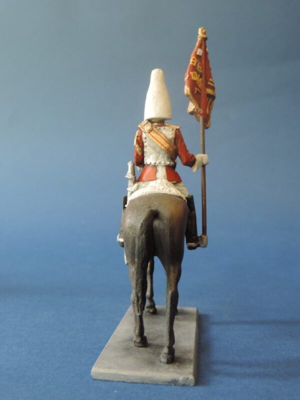 54mm Metal Cast Toy Soldier. Mounted Lifeguard Corporal Major With Standard