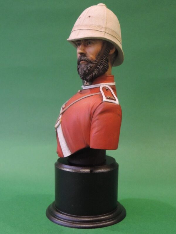 Hand Painted 120mm British Empire 24th Foot Military Bust Produced By Loggerheads Military Studio