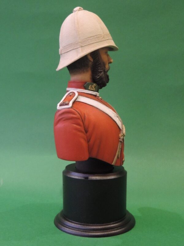 Hand Painted 120mm British Empire 24th Foot Military Bust Produced By Loggerheads Military Studio