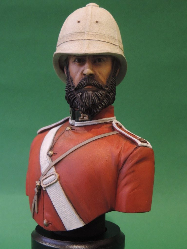 Studio Painted L7 British Empire 24th Foot Resin Military Bust 
