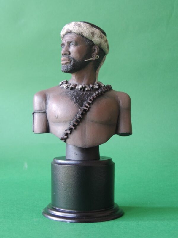 Hand Painted 120mm Zulu Warrior Military Bust Produced By Loggerheads Military Studio