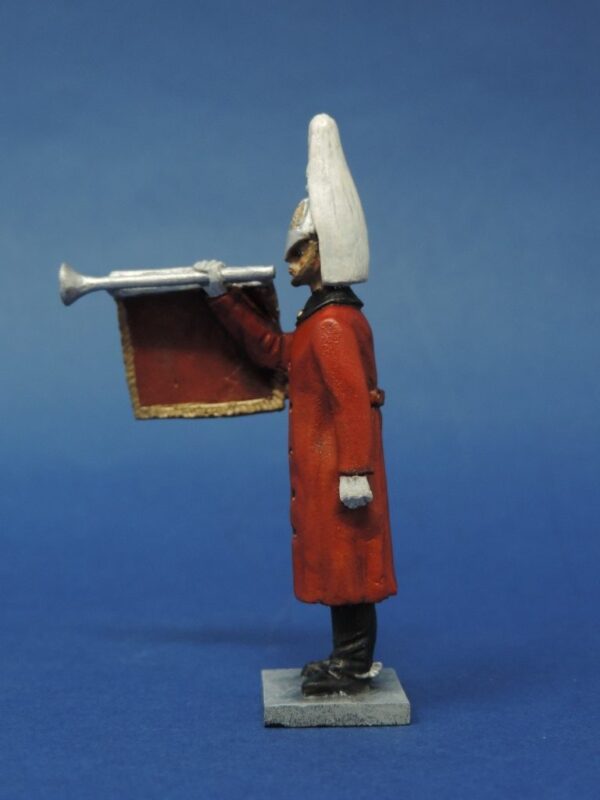 54mm Metal Cast Toy Soldier. Lifeguard Fanfare Trumpeter