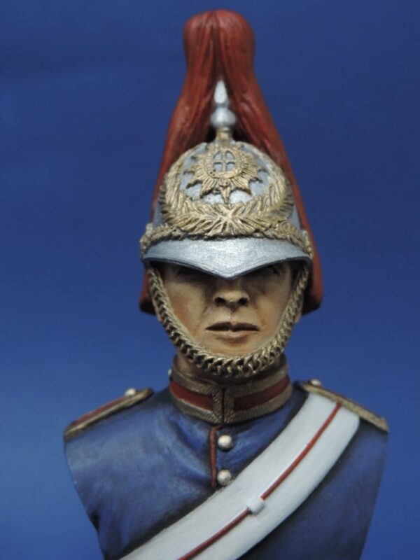 Hand Painted 100mm Horse Guards Blues And Royals Military Bust Produced By Loggerheads Military Studio