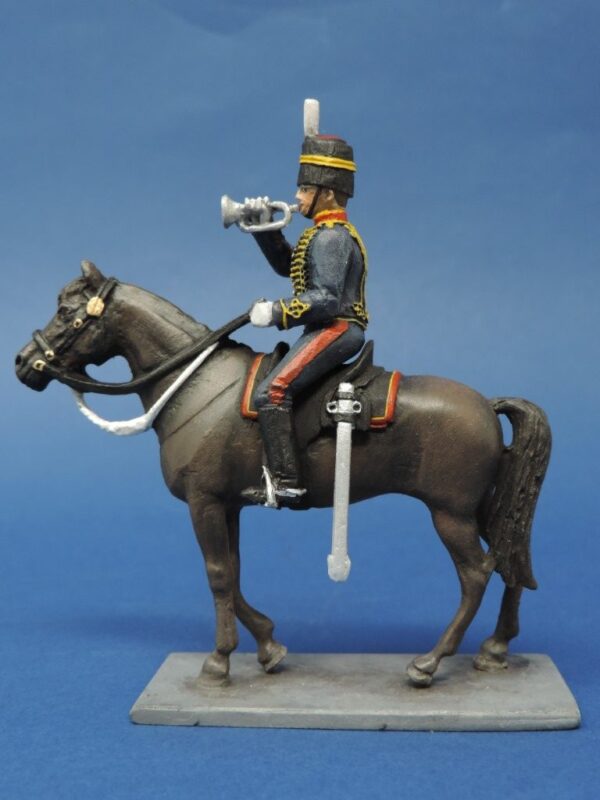 54mm Metal Cast Toy Soldier. Mounted Royal Horse Artillery Bugler