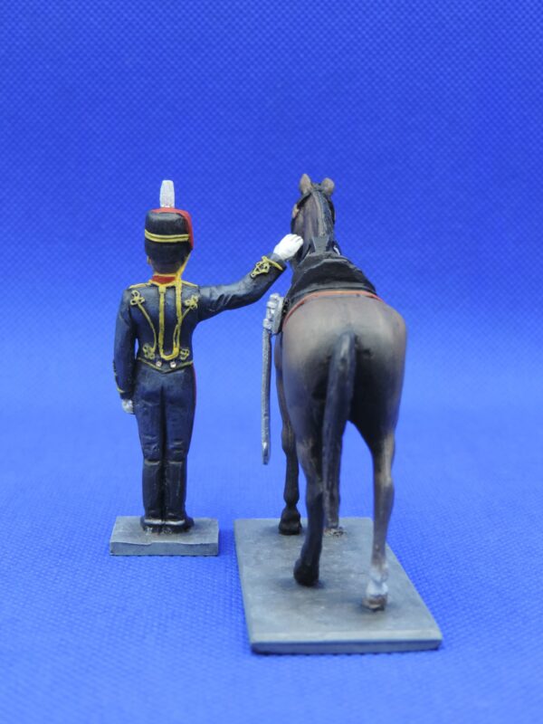 54mm Metal Cast Toy Soldier. Mounted Royal Horse Artillery Handler and Horse