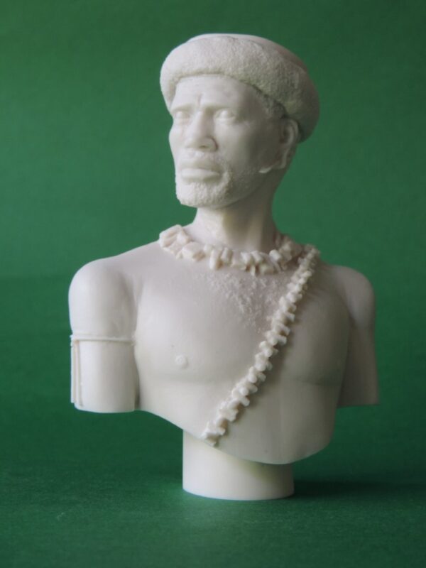 Unpainted 120mm Zulu Warrior Military Bust Produced By Loggerheads Military Studio