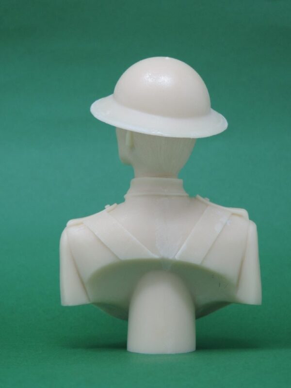 Unpainted 120mm WW1 British Tommy Tin Hat Military Bust Produced By Loggerheads Military Studio