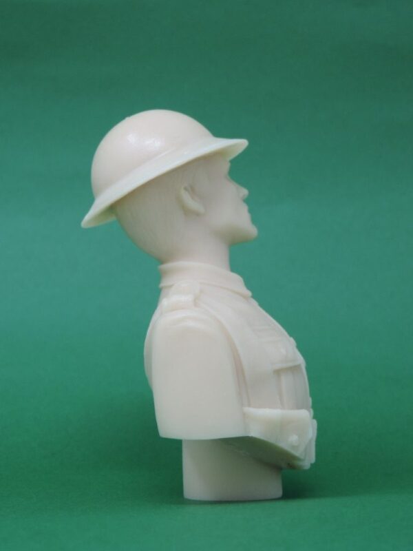 Unpainted 120mm WW1 British Tommy Tin Hat Military Bust Produced By Loggerheads Military Studio