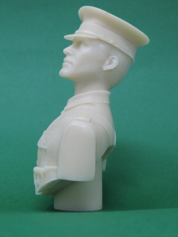 Unpainted 120mm WW1 British Tommy Peak Cap Military Bust Produced By Loggerheads Military Studio