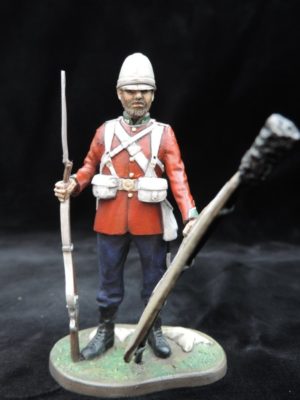 Hand Painted 90mm Metal Cast Military Figure Private 24th Foot Zululand 1879 Produced By Loggerheads Military Studio