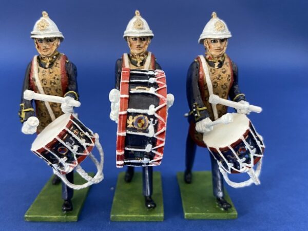54mm Metal Cast Toy Soldier. Marine Marching Drum Corp 10 Piece