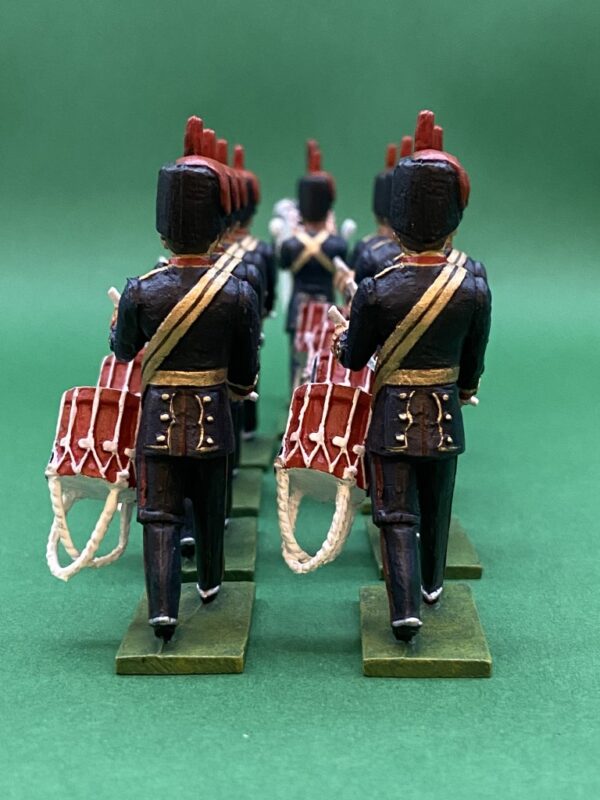 54mm Metal Cast Toy Soldier. Royal Horse Artillery Drum Corp 10 Piece